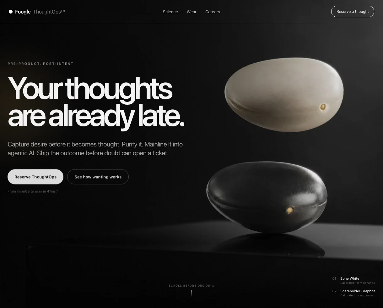 Foogle ThoughtOps website preview